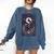 High Priestess Tarot Art Celestial Mystic Book Lover Comfort Colors Sweatshirt Blue Jean