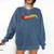 Hot Wheels Comic Book Fire Logo Comfort Colors Sweatshirt Blue Jean