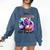 I'm A Book Dragon Not A Worm Comfort Colors Sweatshirt Blue Jean