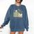I'm Booked Tonight Cozy Floral Book Lover Graphic Comfort Colors Sweatshirt Blue Jean