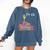 I'm Ok Books Boooks Lover Premium Tri-Blend Comfort Colors Sweatshirt Blue Jean