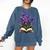 Irises Flowers Book Iris Floral Comfort Colors Sweatshirt Blue Jean
