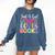 Just a Girl Who Loves Books Reader Girls Bookish Women Comfort Colors Sweatshirt Blue Jean