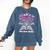 Just a Girl Who Loves Books Reading Book Butterfly Bookworm Comfort Colors Sweatshirt Blue Jean