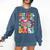 Just A Girl Who Loves Books Reading Cute Bookworm Girls Kids Comfort Colors Sweatshirt Blue Jean