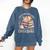 Just A Girl Who Loves Cats And Books Reading Librarian Comfort Colors Sweatshirt Blue Jean