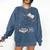 Just One More Chapter Book Lover Reading Quote Comfort Colors Sweatshirt Blue Jean