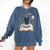 Just One More Chapter Bookish Book Reading Botanical Comfort Colors Sweatshirt Blue Jean