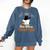 Just One More Chapter Fun Cat Coffee Reading Book Premium Tri-Blend Comfort Colors Sweatshirt Blue Jean