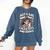 Kawaii Cat And Books Just A Girl Who Loves Both Comfort Colors Sweatshirt Blue Jean