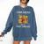 Librarian Of a Free Library Floral Book Lover Comfort Colors Sweatshirt Blue Jean