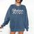 Librarian Valentines Day Daisy School Library Book Lover Premium Comfort Colors Sweatshirt Blue Jean