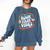 Library Book Fair Vibe Groovy Retro School Reading Nostalgic Comfort Colors Sweatshirt Blue Jean