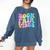 Library Book Fair Vibe Tie Dye School Reading Nostalgic Comfort Colors Sweatshirt Blue Jean