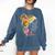 And Into The Library She Goes Book Lover Reading Bookworm Comfort Colors Sweatshirt Blue Jean