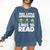 This Little Leprechaun Likes To Read St Patrick's Day Book Comfort Colors Sweatshirt Blue Jean