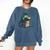 Lizard Reading Book Librarian Bookworm Reader Read Comfort Colors Sweatshirt Blue Jean