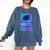 Lofi Reverie Analog Dreams Pixel 90s Desktop VHS Nostalgia Comfort Colors Sweatshirt Blue Jean