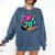 I Love The 70s Retro Cassette Roller Vinyl Disco Nostalgia Comfort Colors Sweatshirt Blue Jean