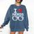 I Love Nerds I Heart Nerds For Science Book Knowledge Geeks Comfort Colors Sweatshirt Blue Jean