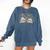 Mardi Gras Book Librarian Author Purple Beads Comfort Colors Sweatshirt Blue Jean