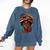 Melanin Girl Afro Book Lover Librarian Teacher Student Comfort Colors Sweatshirt Blue Jean