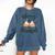 Merry And Booked Holiday Reading Winter Book Lover Premium Tri-Blend Comfort Colors Sweatshirt Blue Jean
