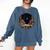 Moon Book Bookshelf Library Coffee Cup Star Stars Pattern Comfort Colors Sweatshirt Blue Jean