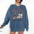 North Pole Book Club Book Lover Bookish Bookworm Christmas Comfort Colors Sweatshirt Blue Jean