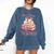 Not Today I'm Booked Book Lover Book Stack Coquette Bow Comfort Colors Sweatshirt Blue Jean