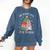Oh What Fun It Is To Read Book Christmas Tree Premium Tri-Blend Comfort Colors Sweatshirt Blue Jean