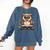 Owl Reading A Book Perched On A Branch Bookworm Comfort Colors Sweatshirt Blue Jean