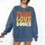 Peace Love Books Men Women Comfort Colors Sweatshirt Blue Jean