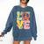 Peace Sign Love Groovy Vibes Costume Nostalgia 1980s Fashion Comfort Colors Sweatshirt Blue Jean