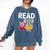 Pig Elephant Reading Cute Book Lover Bookworm Boys Girls Kid Comfort Colors Sweatshirt Blue Jean