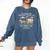 Please Be Patient I'm From The 1900s Retro Pixel Horse Wagon Comfort Colors Sweatshirt Blue Jean