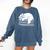Polar Bear Reading Book Pajama Sleep Comfort Colors Sweatshirt Blue Jean