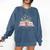 Quote New Chapter Begins Retired 2025 Floral Open Book Comfort Colors Sweatshirt Blue Jean