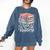 Rather Be Reading Book Lover Stack Comfort Colors Sweatshirt Blue Jean