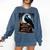 Raven On A Stack Of Books Wisdom Of Odin Comfort Colors Sweatshirt Blue Jean