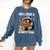 Well Read & Slightly Feral Raccoon Book Lover Graphic Comfort Colors Sweatshirt Blue Jean