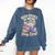 Read Books Be Weird Stay Feral Cat Comfort Colors Sweatshirt Blue Jean