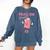 Read 'Em Western Cowgirl Retro Groovy Reading Books Comfort Colors Sweatshirt Blue Jean