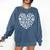 Read Your Heart Out Teacher Women Bookish Reader Book Lover Comfort Colors Sweatshirt Blue Jean