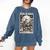 Read In Peace Skeleton Book Lover Bookworm Book Comfort Colors Sweatshirt Blue Jean