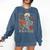 Read In Peace Skeleton Reading Book Halloween Teacher Comfort Colors Sweatshirt Blue Jean