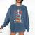 Reading Books Librarian Reader Nerd I'm Ok School Teacher Comfort Colors Sweatshirt Blue Jean