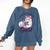 Reading Is My Favorite Sport Saying Cat And Book Lover Comfort Colors Sweatshirt Blue Jean