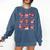Reading Heart Book Valentines Day Teacher Women Girl Comfort Colors Sweatshirt Blue Jean