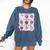 Reading Is My Jam Preppy Stawberry Bookworm Book Lover Nerd Comfort Colors Sweatshirt Blue Jean